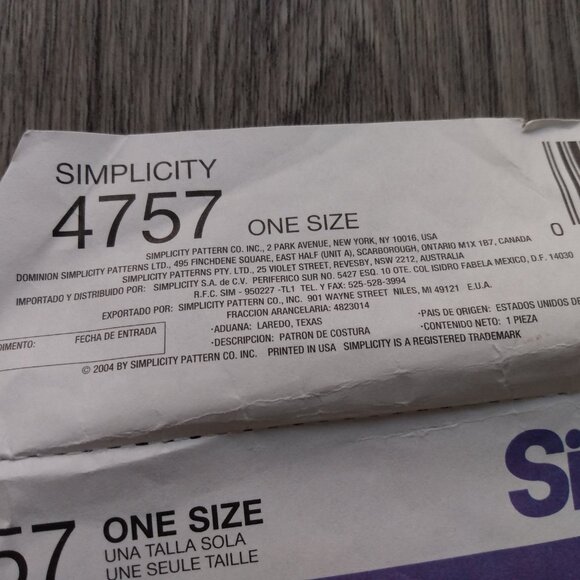 Handbag Sewing Pattern Chenille Purse Shoulder Bag Simplicity 4757 UNCUT - Picture 7 of 10